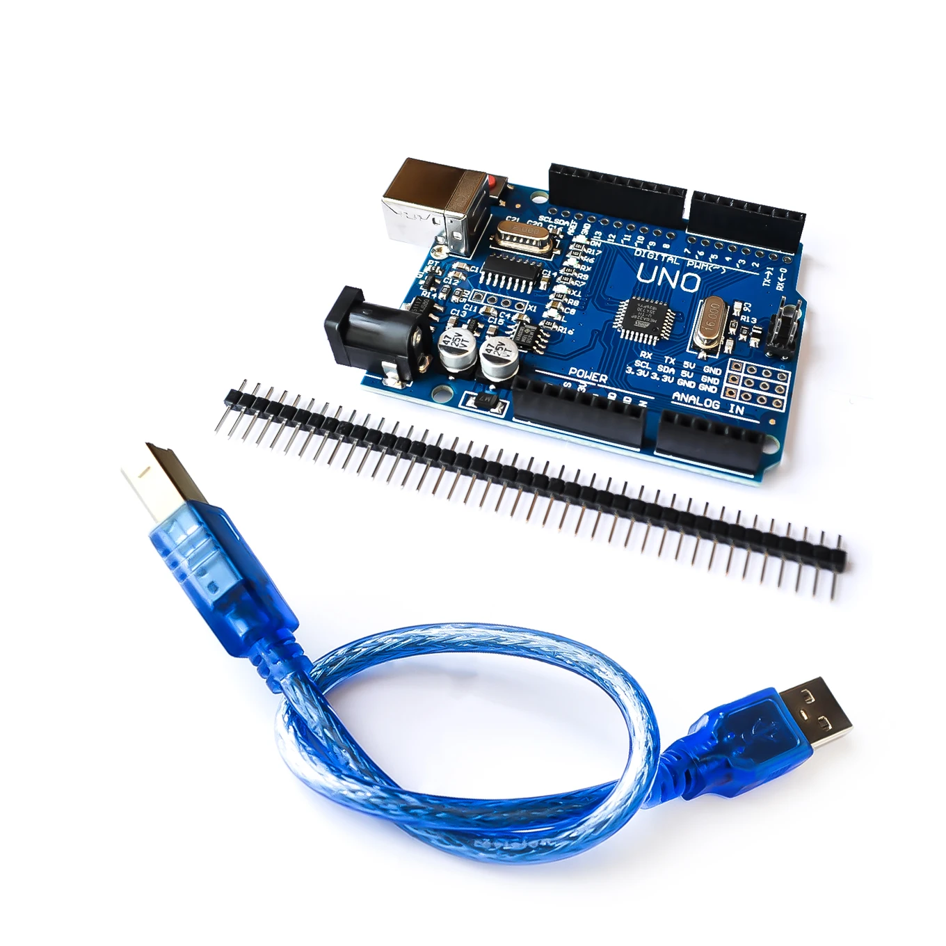 

high quality One set UNO R3 CH340G+MEGA328P Chip 16Mhz For Arduino UNO R3 Development board + USB CABLE