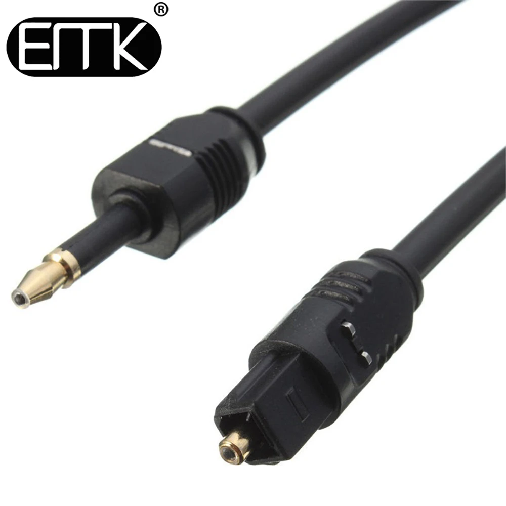 EMK 6.6 FT Digital Optical Audio TosLink to Mini Cable Free Shipping (2m) (17