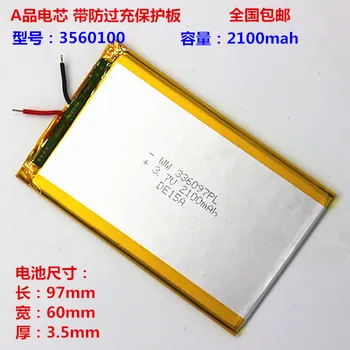 

3.7V polymer lithium battery 2100mAh 3560100 suitable for 7 inch Shang Yi N77 Tablet PC battery