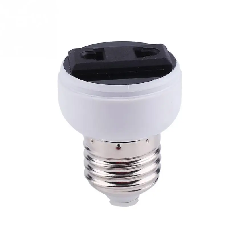 

E27 Bulb Holder Adapter Connector Accessories White ABS Lamp Socket Convert E27 Base To Power Socket 2-pin US/EU Plug