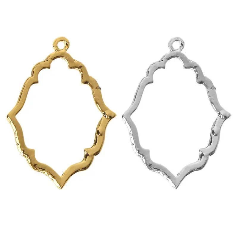 

JAVRICK 5 Pcs Magic Mirror Crystal Glue UV Resin Alloy Metal Frame DIY Crafts Handmade Necklace Pendant Jewelry Making