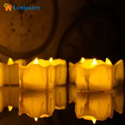 Lumiparty 12 шт. беспламенного светодиодные свечи tealight декоративные Свечи бездымные для Новый год Рождество свадьбу домашний бар украшения
