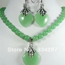 Изысканное ожерелье 8 мм зеленого, серебристого цвета, красный, фиолетовый жадеит, 17 дюймов+ сердце, любовь, жадеит, серьги, подвеска