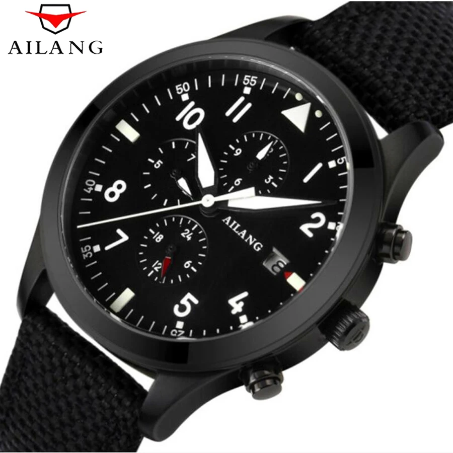 

Luminous Mechanical Watches Men AILANG Nylon strap Multi-function Automatic Wrist Watch Male Clock reloj hombre 50M waterproof