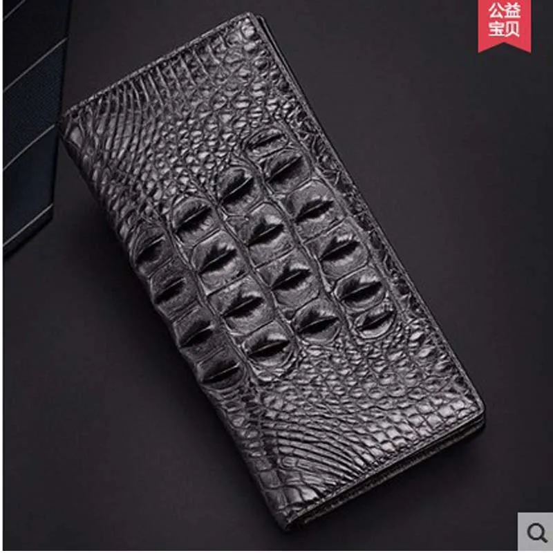 

Fenge crocodile leather men wallet Male Long wallet men clutch bag crocodile leather imported from Siam