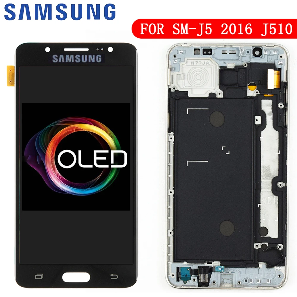 

ORIGINAL 5.2'' Super AMOLED LCD for SAMSUNG Galaxy J5 2016 LCD Display J510 J510F J510FN J510M Touch Screen Digitizer
