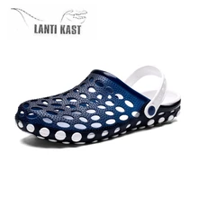 Новые сандалии водонепроницаемая обувь для мужчины забивают Для мужчин тапки с дырочками Быстросохнущие кроссовки пляжная дышащая босиком рыбалка море шлепанцы для Плавания