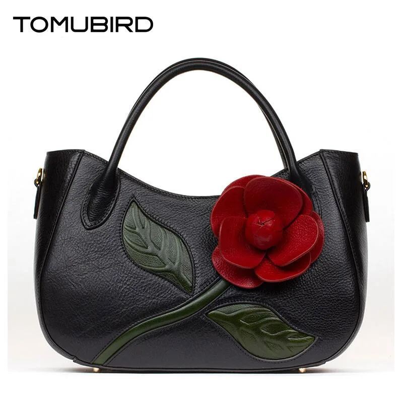 

Famous brand top quality Cow Leather women bag Three-dimensional package hand bag China Wind Shoulder Messenger Bag