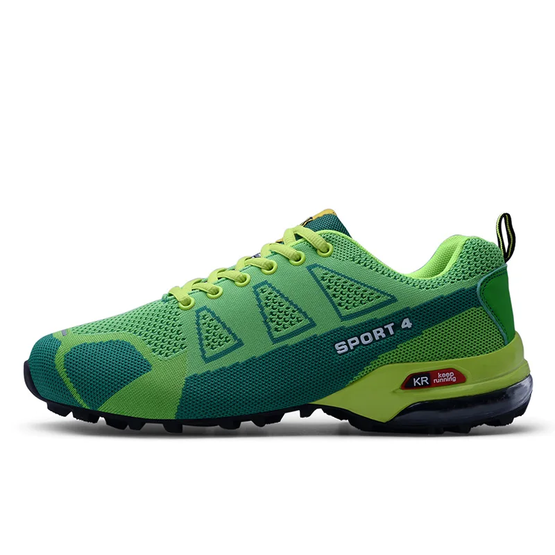 Кроссовки для бега мужские спортивные кроссовки Скорость 3 CS Спортивная обувь дышащие уличные кроссовки для ходьбы Большие размеры 45 46 - Цвет: Зеленый