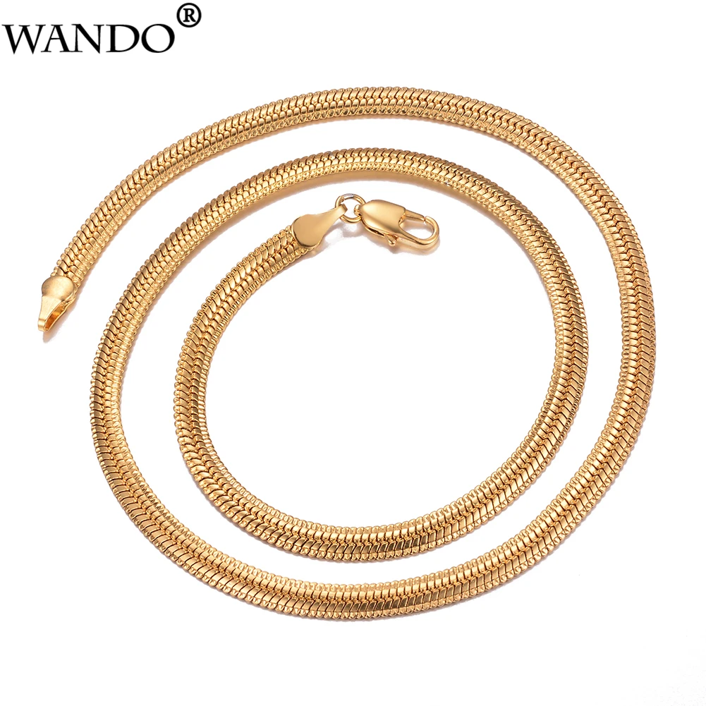 

WANDO Gold Colour Copper Necklace For Men/Women Filled Twisted chain Africa Jewelry Arab Chain Ethiopia gifts N1