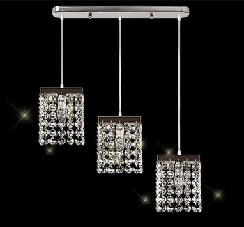 

Free shipping Crystal Pendant Lights with 3pcs E14 Lights Lamp home decoration Lighting - Linear Design 60-280V