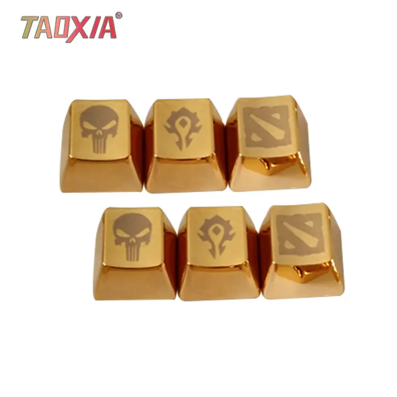  Golden Color Personality Key Cap ESC Punisher FILCO Alien DOTA LOL Mechanical Keyboard Metal Fashio
