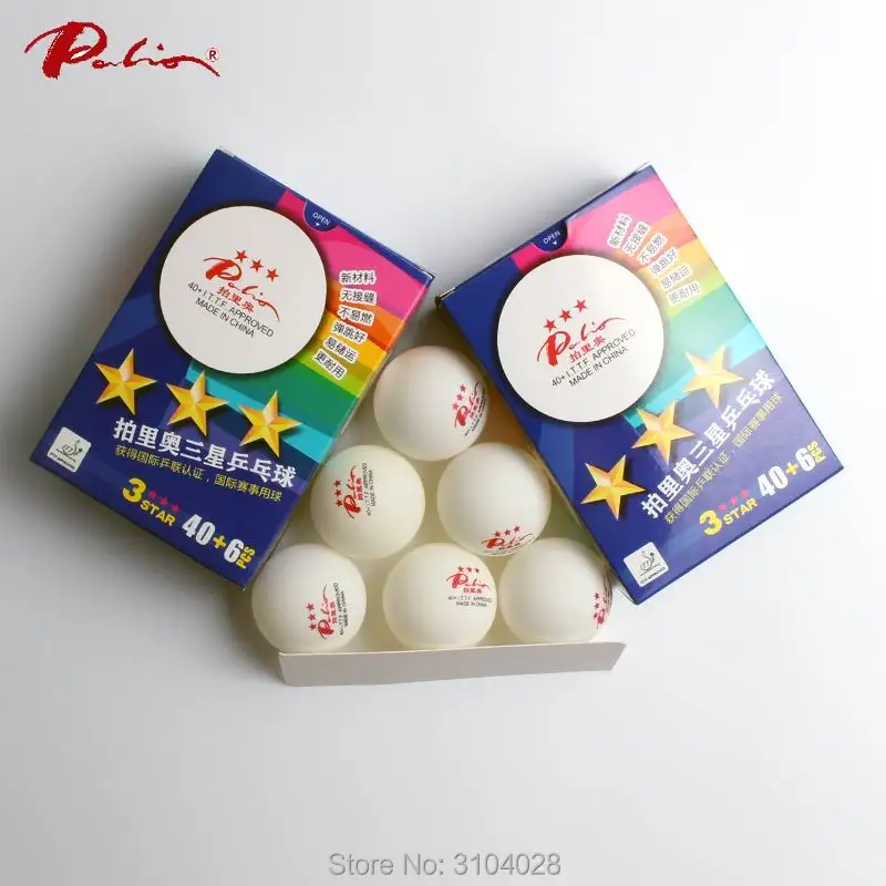 باليو مسؤول 3 نجوم 40 + الجدول كرات التنس مواد جديدة وافق ناشئين دائم السلس جيد في انتعاش ومرن بينغ بونغ