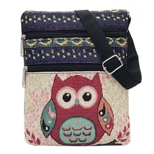 MUQGEW Weiblichen Bestickte Eule Tote Taschen Frauen Schulter Tasche Handtaschen Briefträger Paket Cartoon Briefträger Paket Geschenk großhandel(China)