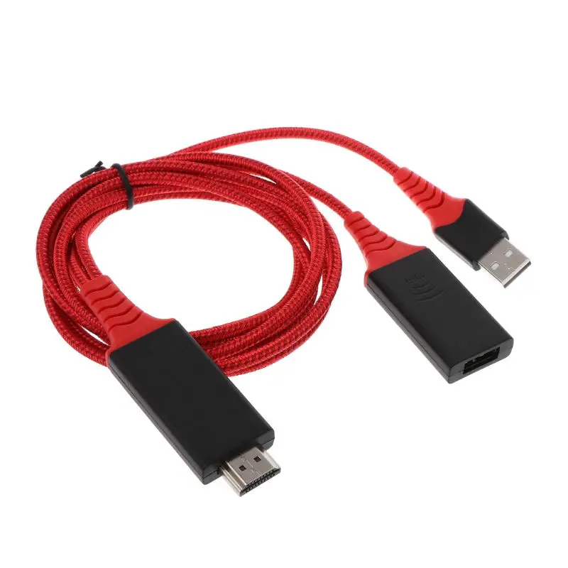 

2 in 1 Wireless Display Dongle Wired USB Charging 1080P HD Cable Adapter for Apple iPhone iPad Android