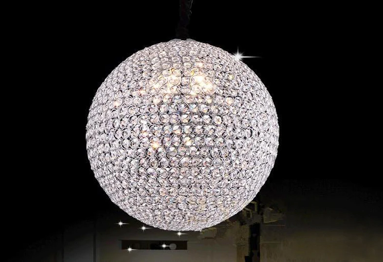 Подвесной светильник в форме капли дождя, современный светильник k9 с хрустальным шаром, светильник, светодиодный подвесной светильник для бара, столовой