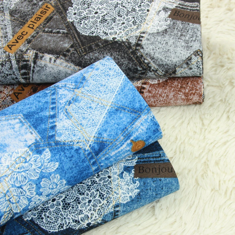 denim lace fabric