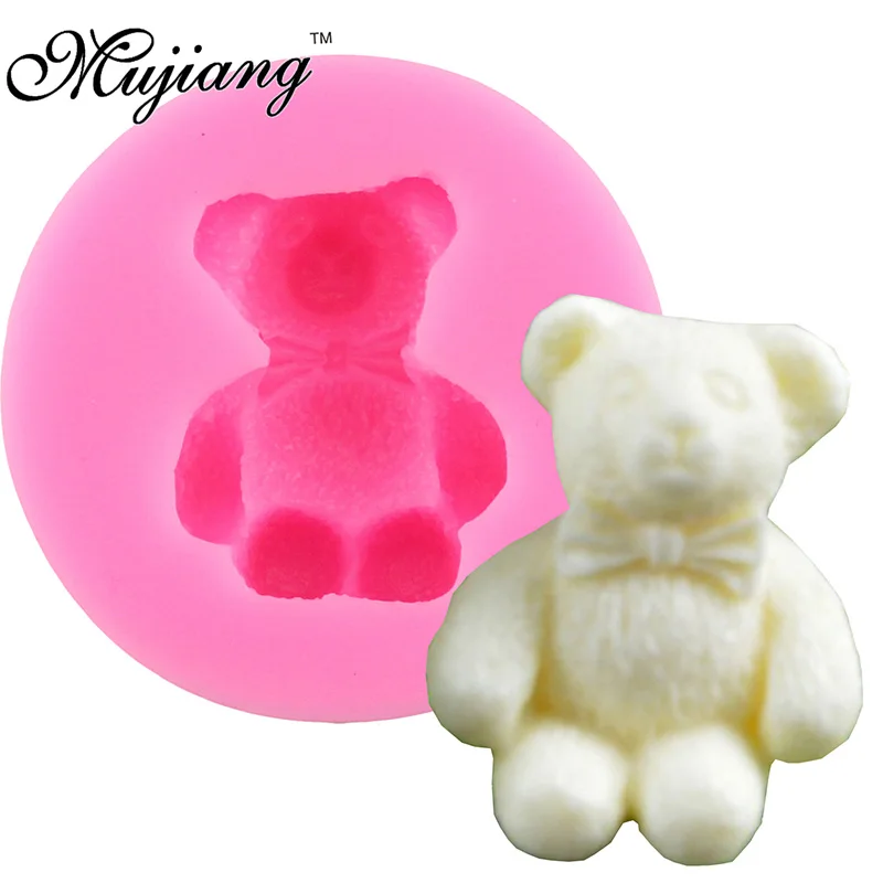 Mujiang DIY силиконовая форма «Медведь» 3D ремесло Мыло Конфеты шоколадная форма для полимерной глины Детские вечерние свадебные инструменты для украшения тортов из мастики