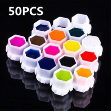 Новейший 50 шт. Hive емкость для чернил для татуировок держатель чернил Высокое качество для профессиональных игл Наконечник Ручка аксессуары пигмент белый держатель