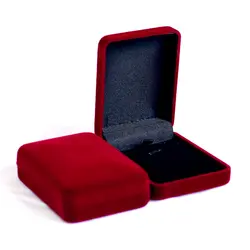 Распродажа темно-красные бархатные Свадебные украшения невесты ожерелье кулон коробка подарочная колар серьги Брелок Дисплей Чехол