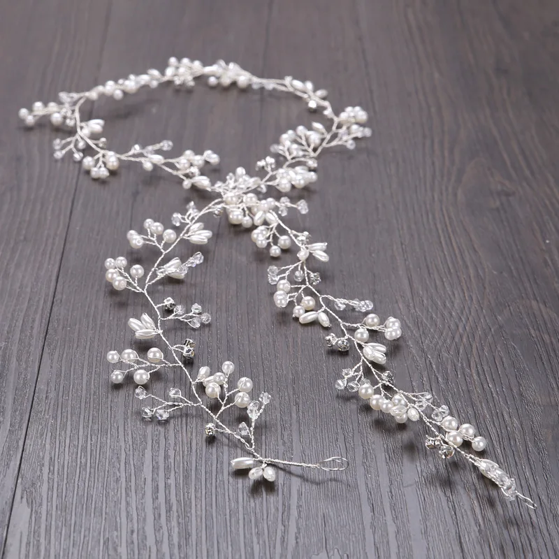 100CM Bridalvenus Wedding Headband Bridal Headpieces for Bridesmaid andCrystals Bridal Wedding Headband, Hair Vine and Headpiece (3)