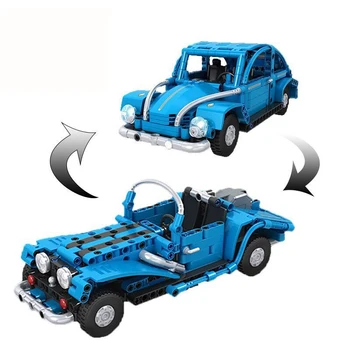

314pcs Beetle City Small Car Technical Vehicle 1 change 2 Model Building Block Educational Assembly Collection Toys For Children