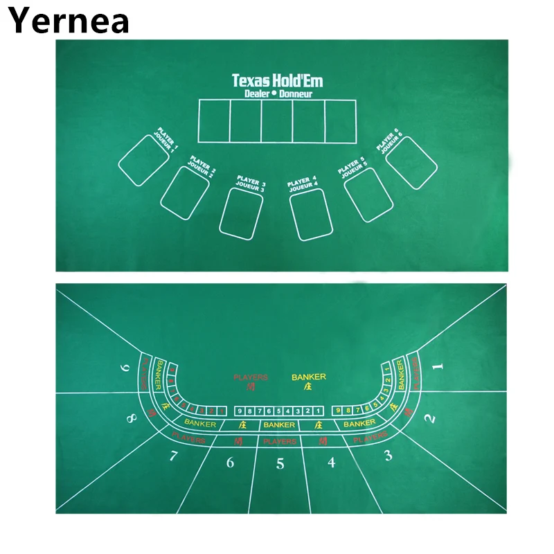 Двухсторонний 180*90 см Baccarat покерный набор ПОКЕР Texas Hold'em покерный стол ткань Fietro войлочная доска ткань развлечения