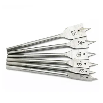 

LIXF-6 PIECE FLAT WOOD SPADE DRILL BIT SET TOOLS DRILLING