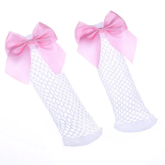 knee socks Chic Streetwear Women's Harajuku Black Breathable Bow knot Fishnet Socks.Sexy Hollow out Mesh Nets Socks Ladies Girl's Bow Sox walking socks womens Women's Socks