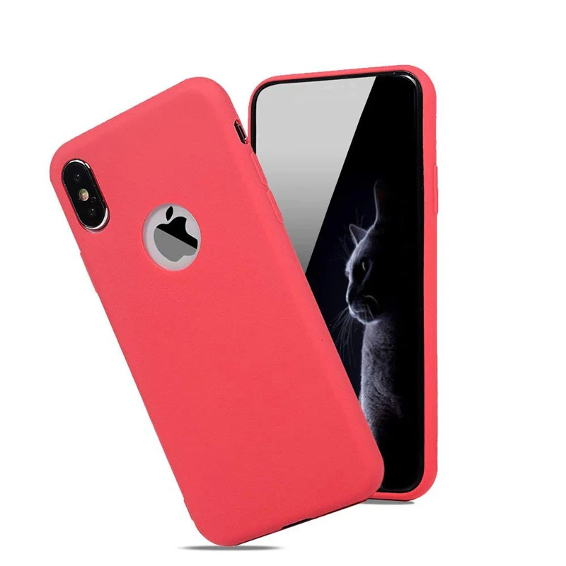 Модный мягкий силиконовый леденец, пудинг, чехол для iPhone X 11 Pro Max 8 7 6 6S Plus Xr Xs Max, гибкий гелевый защитный чехол для телефона - Цвет: Red
