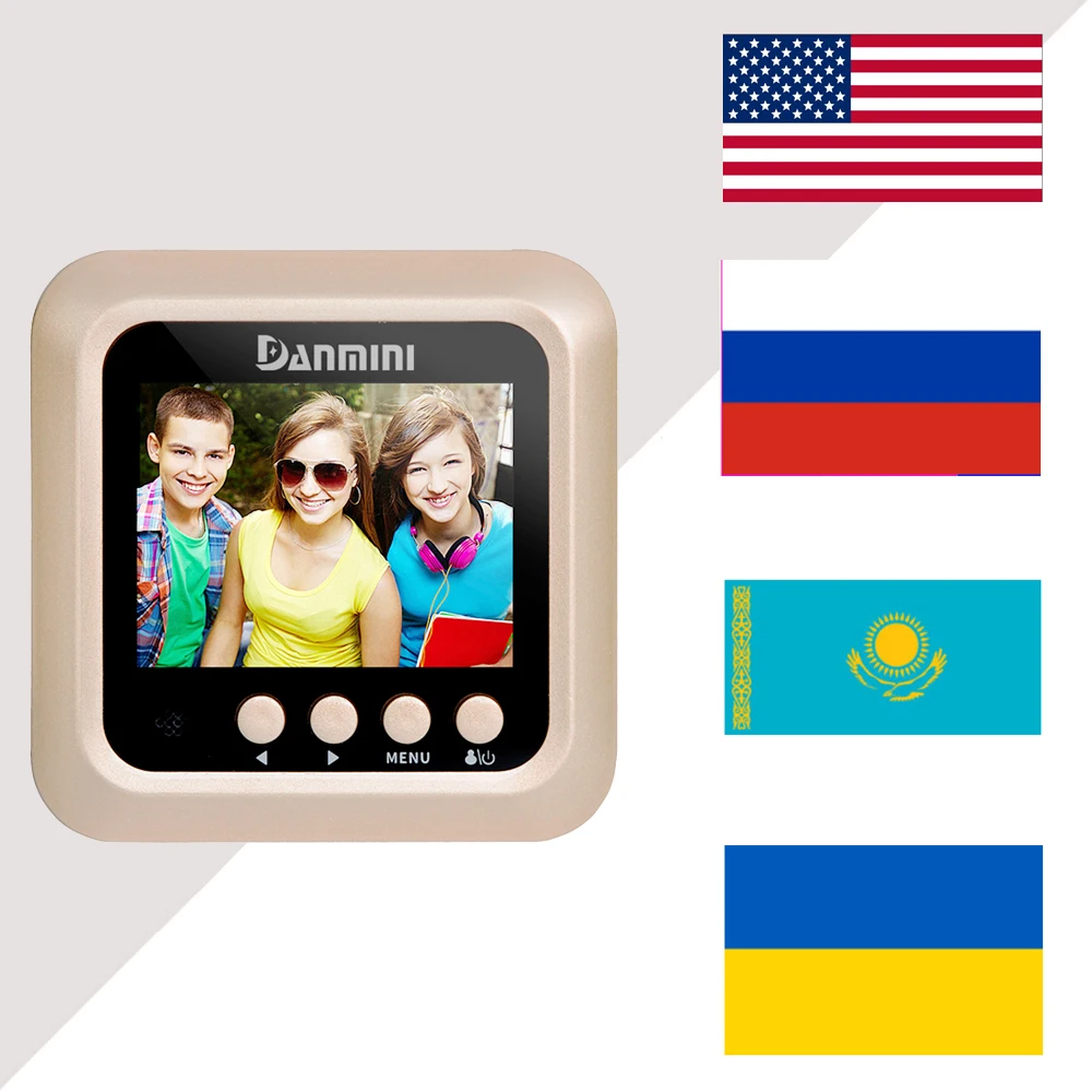 

LCD digital door camera peephole viewer 2.4inch video recording infrared night vision video doorbell 160 degree camera doorbell