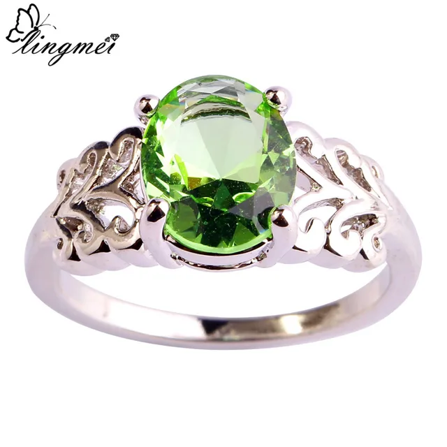 Lingmei 0.99 dollari Grande Promozione Ovale Tagliato Grande Verde Viola Anello Lingmei 0.99 dollari Grande Promozione Ovale Tagliato Grande Verde Viola Anello