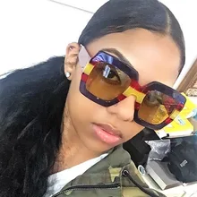 Три цвета, женские очки от солнца, очки с квадратной оправой UV400, модные брендовые очки 45406