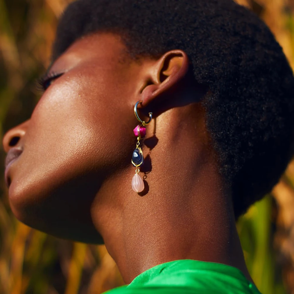 

JUJIA 2019 Summer Resin Drop Dangle Earrings for Women Colorful Vintage Pendant ZA Earrings Jewelry Gift Free Shipping