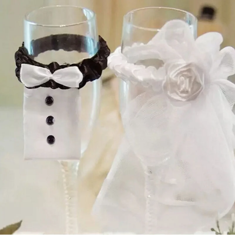 2pcs Bridal Veil Bow Tie Bride Groom Tux Bridal Veil Wedding