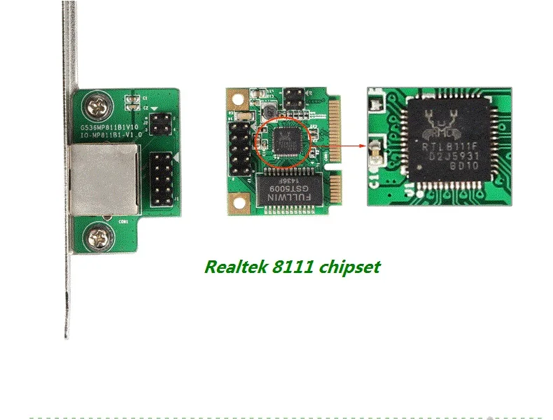 PCIe мини PCI-Express Gigabit Ethernet RJ45 Порты и разъёмы адаптер 10/100/1000 Base-T сетевой контроллер