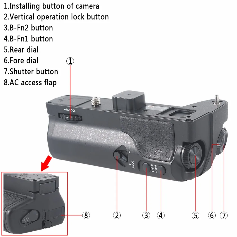 DSTE HLD-7 батарейный блок с 2 шт BLN-1 bln-1 Аккумулятор для камеры OLYMPUS E-M1