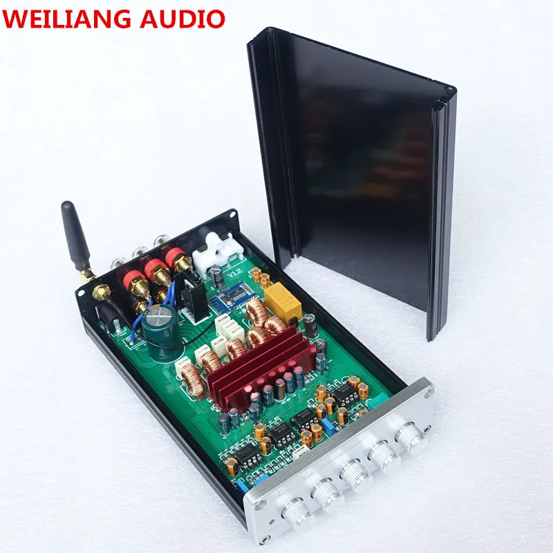 melhor Brisa de áudio mini amplificador de potência Digital 2.1 TPA3116 50 W * 2 100 W Subwoofer rca receptor Bluetooth sem adaptador DP1B