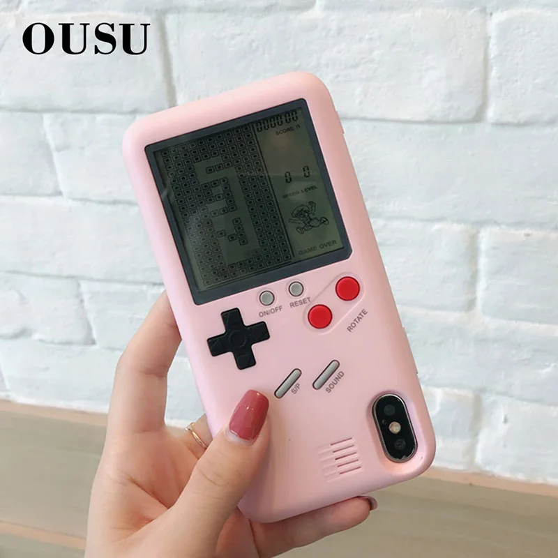 

OUSU Vintage Games Phone Bag Case TPU Anti-knock Silicon Soft Cover For iphone xs max xs xr 6 7 8 plus Heavy Duty Protection