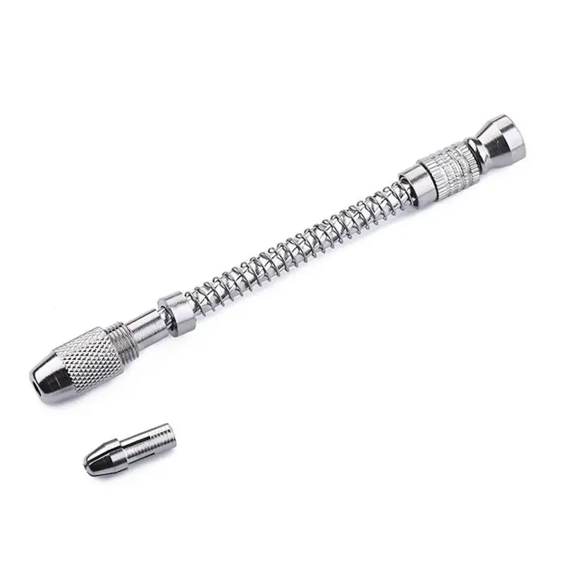 

Semi-Automatic Manual Hand Twist Drill Chuck Hand Tool Jeweler Hole Drilling +10pcs Mini Micro Twist Drill Bits New