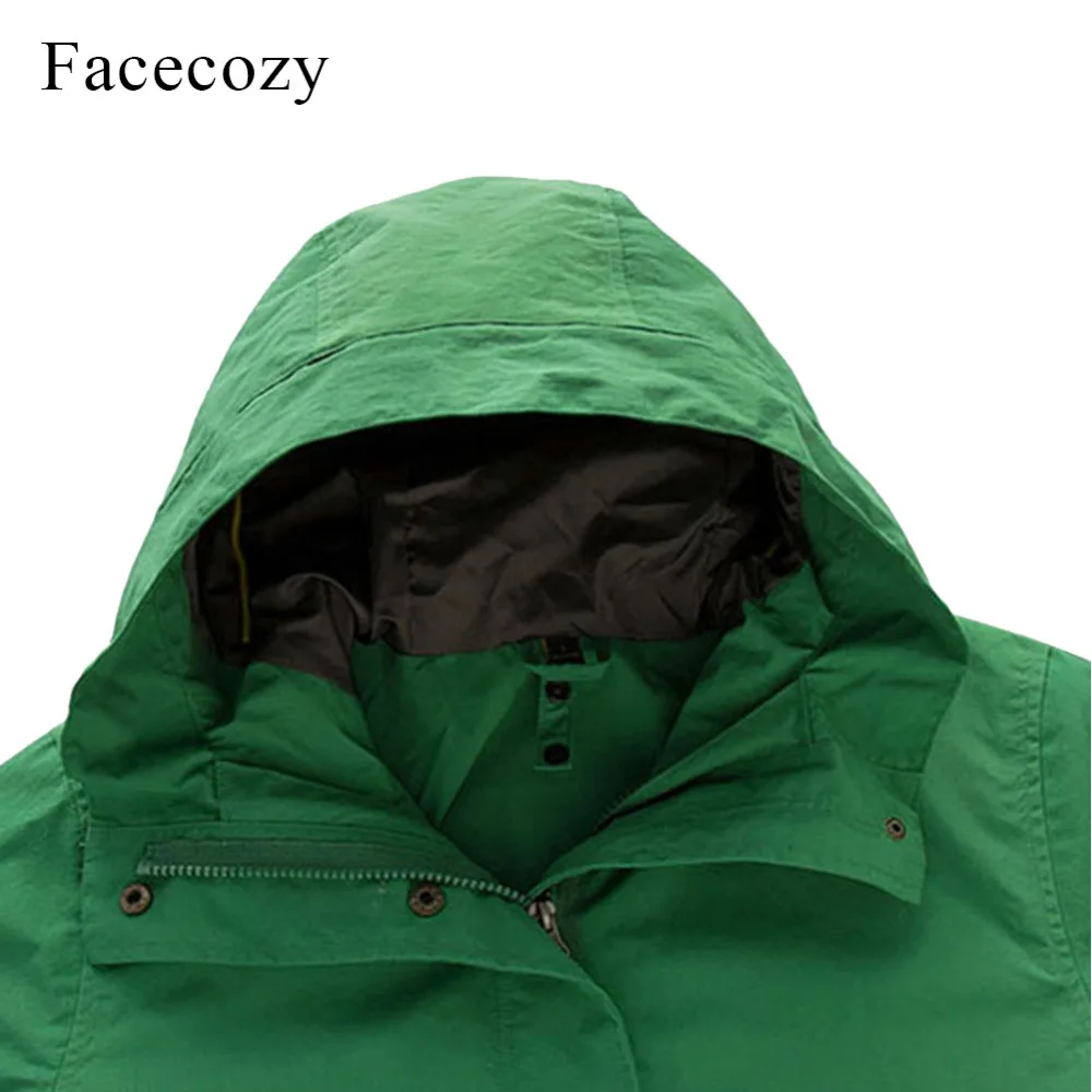 Facecozy, женские водонепроницаемые осенне-зимние походные куртки, уличные походные треккинговые ветровки, Женские флисовые пальто с капюшоном, Jaqueta