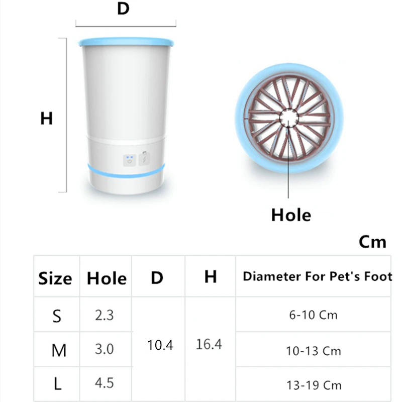 USB Перезаряжаемый ПЭТ автоматический приспособление для очистки лап Плунжер для собак Уход Мягкие силиконовые колпачки для ножек портативная грязная Чистка чашка щетка