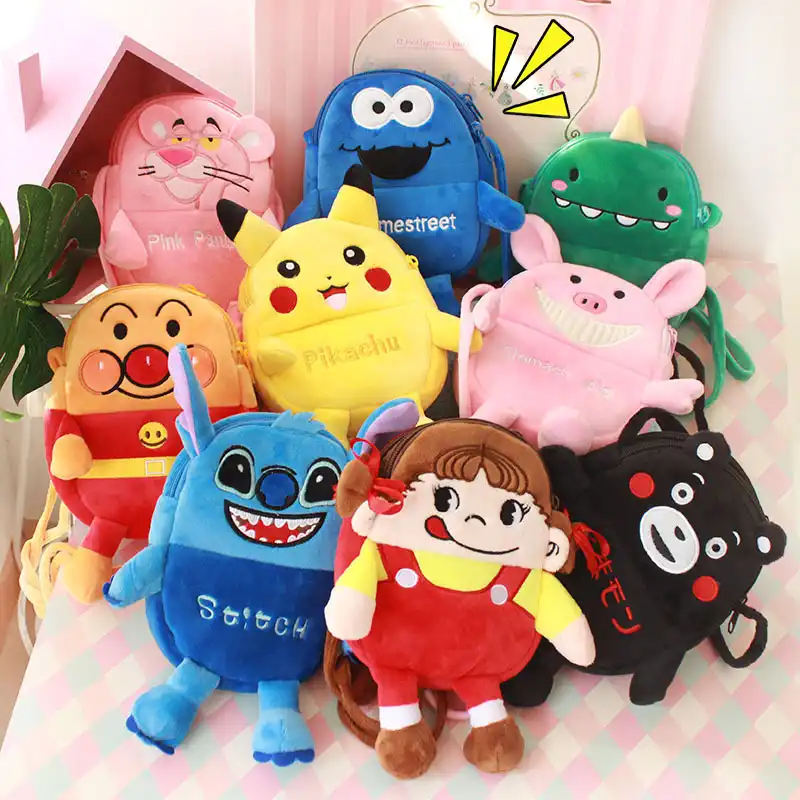 stitch plush in pouch
