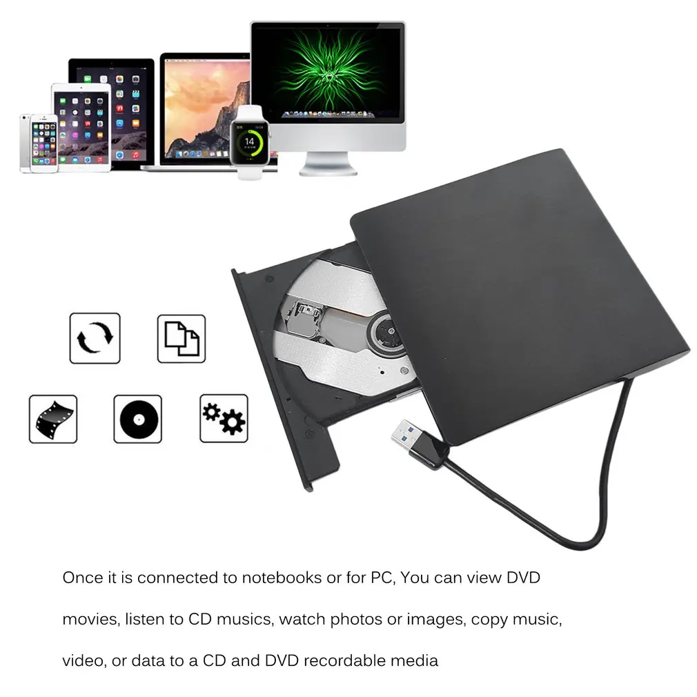 USB 3.0 External Slim DVD RW DVD-ROM CD-RW DVD-RW Reading Writer Optical Storage Burner Combo Drive For Macbook USB 3.0 External Slim DVD RW DVD-ROM CD-RW DVD-RW Reading Writer Optical Storage Burner Combo Drive For Macbook