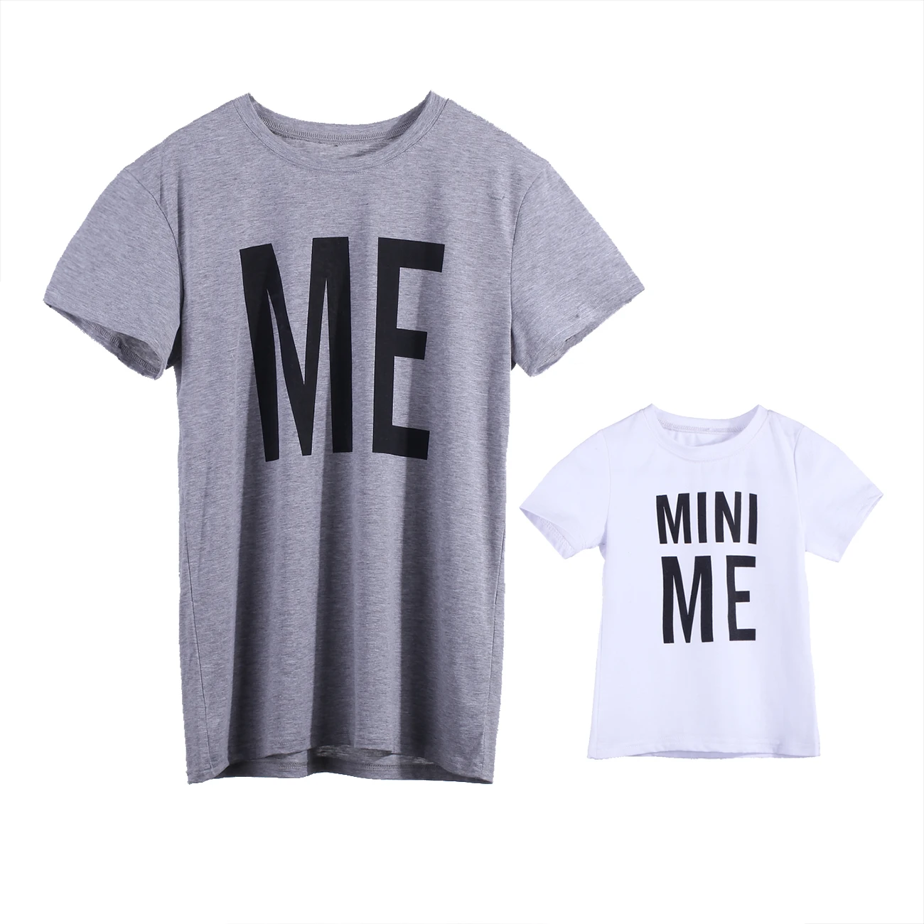 

New Dad and Kids Family Match Clothes Summer Short Sleeve Crew Neck Mini Me T-shirt Tee Tops Outfits