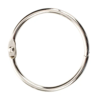 

20 Pcs Stationery Metal Staple Book Binder Loose Leaf Snap Rings Keychains