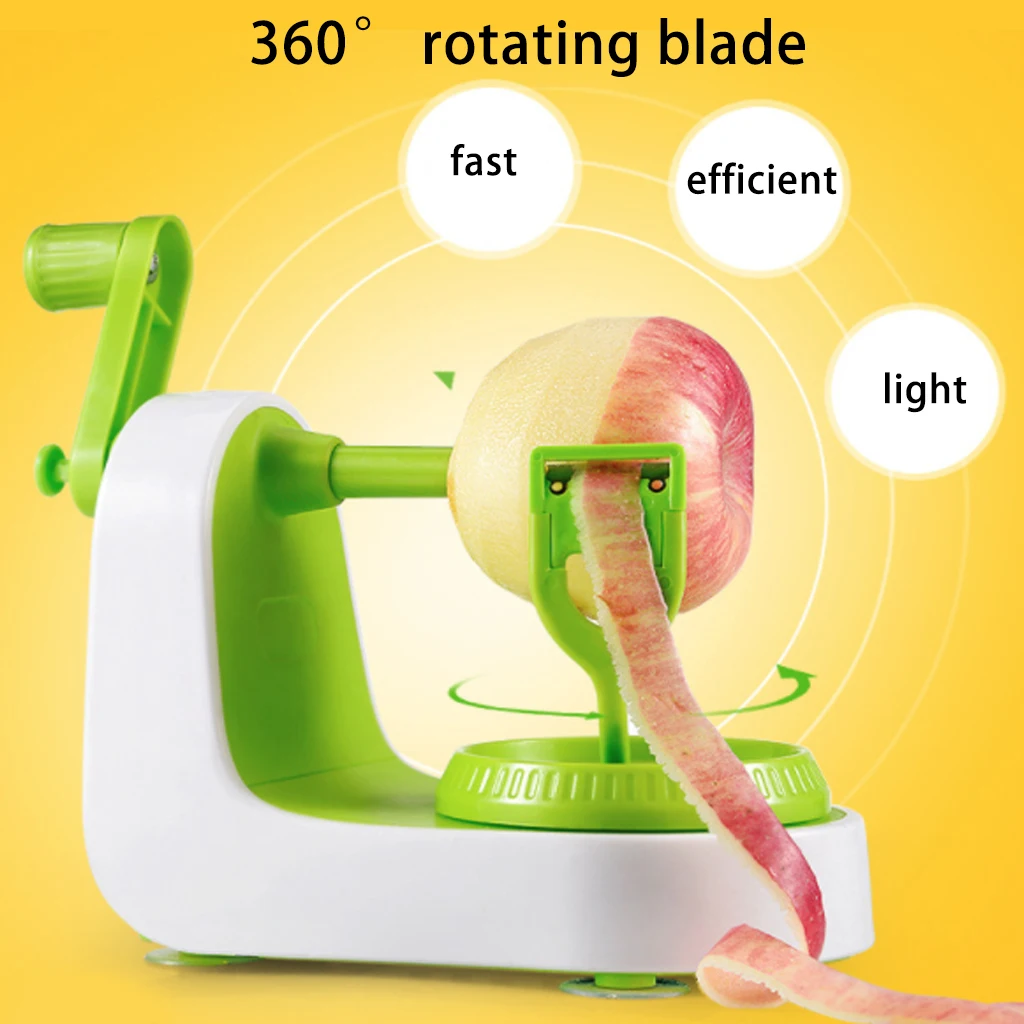 Creative Vegetable Fruit Tools Apple Peeler Multifunctional Manual Fruit Peeler Machine Cutting Apple Kitchen Accessories Green