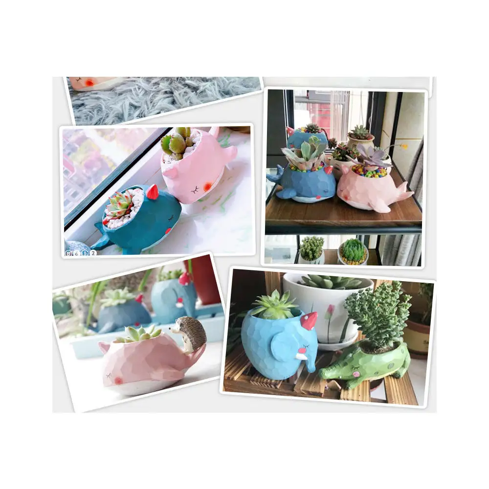 

Diy Micro Landscape Cartoon Animal Shape Bonsai Pot New Design Succulent Plant Pots For Courtyard/Balcony Decoration Flowerpot