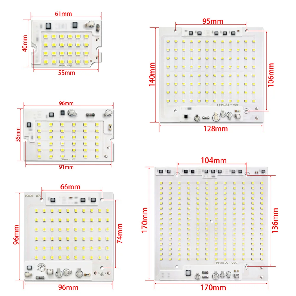 5 шт./лот светодиодный 2835 SMD чип 10 Вт 20 Вт 30 Вт 50 Вт 100 Вт AC220V с умным IC SMD чип для DIY прожектор наружная лампа