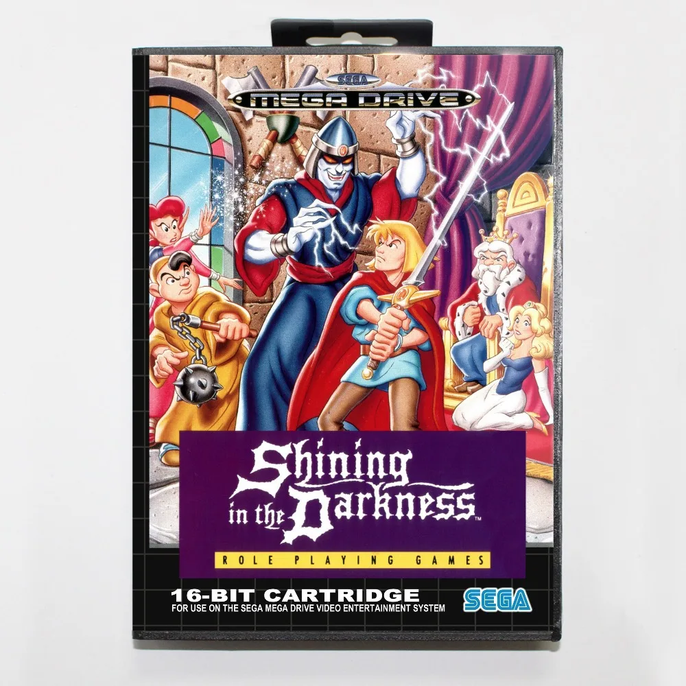 

Shining in the Darkness Game Cartridge 16 bit MD Game Card With Retail Box For Sega Mega Drive For Genesis